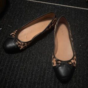 Jcrew calf hair Leopard flats size 8